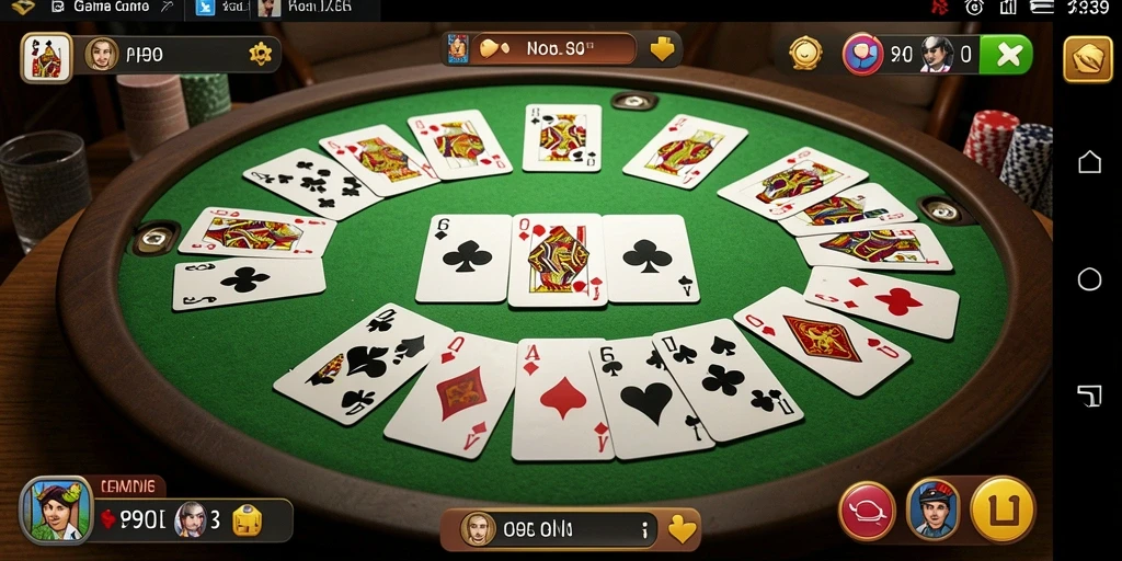 Tampilan gameplay 9939 yang seru dan menarik saat bermain Gaple.