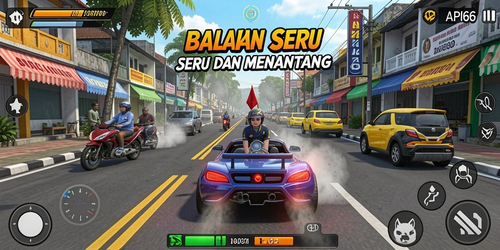 Tampilan gameplay seru dan menegangkan dalam API66.
