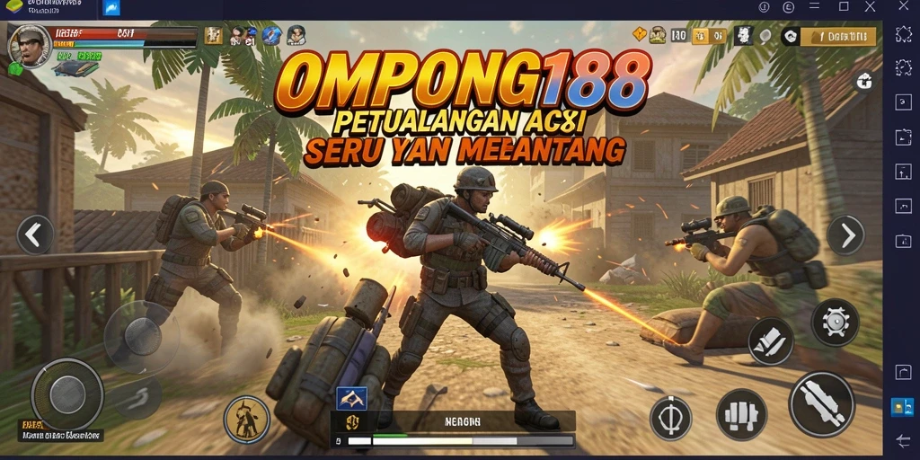 Tampilan gameplay seru dari OMPONG188 dengan aksi mendebarkan.