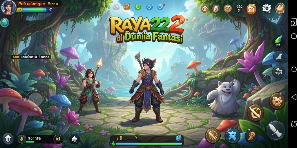Screenshot utama menunjukkan gameplay RAYA22 yang seru dan penuh aksi.