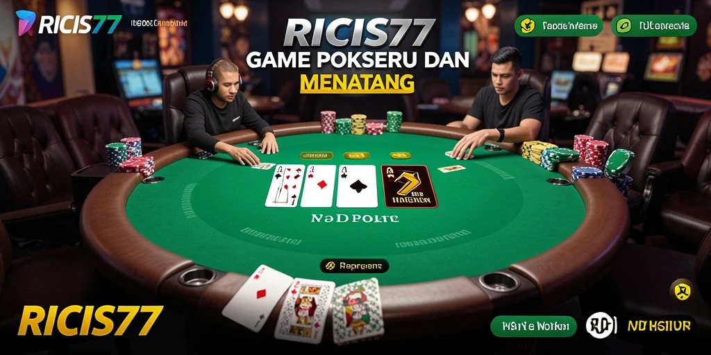 Tampilan gameplay seru dalam aplikasi poker RICIS77.